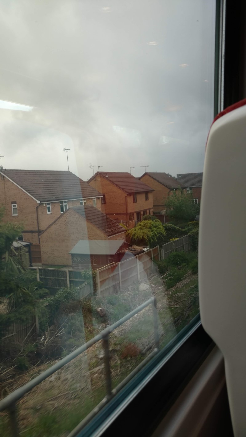 The Girl on the Train - train from London to the Midlands in England