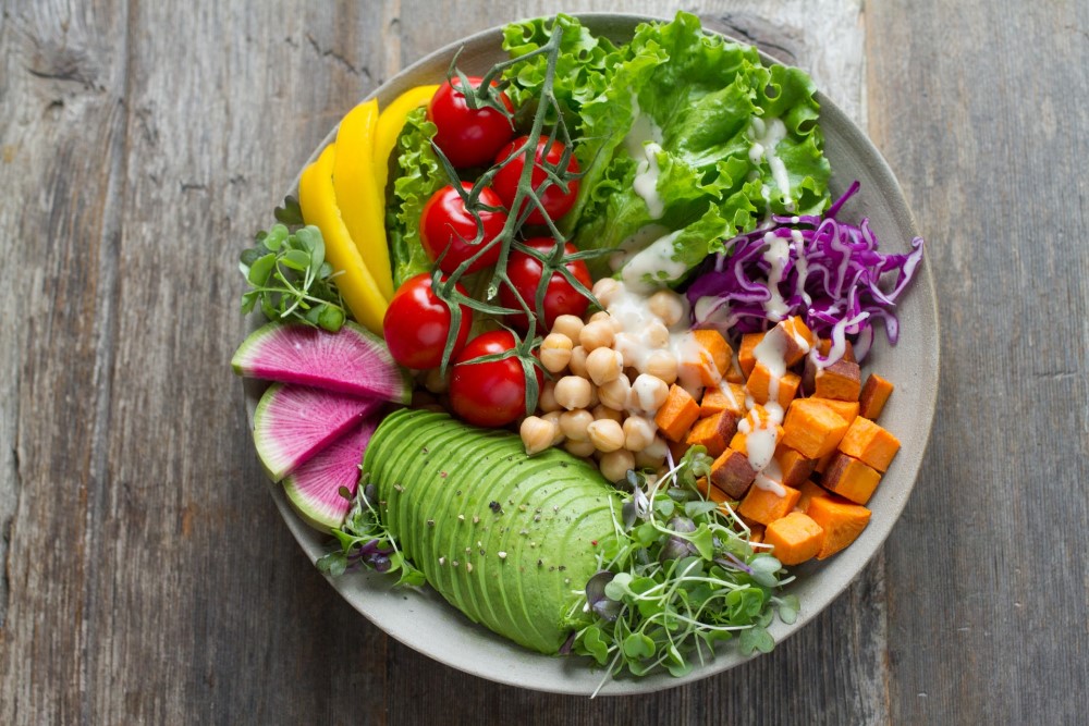 healthy colorful salad